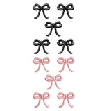 Maxbell 5 Pieces Bow Balloons Props Decorative for Engagement Party Supplies Wedding Black