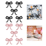 Maxbell 5 Pieces Bow Balloons Props Decorative for Engagement Party Supplies Wedding Black