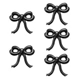 Maxbell 5 Pieces Bow Balloons Props Decorative for Engagement Party Supplies Wedding Black