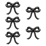 Maxbell 5 Pieces Bow Balloons Props Decorative for Engagement Party Supplies Wedding Black