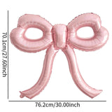 Maxbell 5 Pieces Bow Balloons Props Decorative for Engagement Party Supplies Wedding Pink