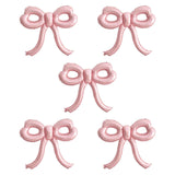 Maxbell 5 Pieces Bow Balloons Props Decorative for Engagement Party Supplies Wedding Pink