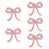 Maxbell 5 Pieces Bow Balloons Props Decorative for Engagement Party Supplies Wedding Pink