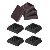 Maxbell 4 Pieces Furniture Coasters Rubber 3 inch Furniture Cups for Chair Bed Couch Brown
