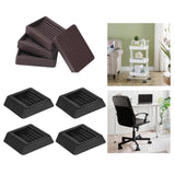 Maxbell 4 Pieces Furniture Coasters Rubber 3 inch Furniture Cups for Chair Bed Couch Brown