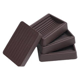 Maxbell 4 Pieces Furniture Coasters Rubber 3 inch Furniture Cups for Chair Bed Couch Brown