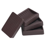 Maxbell 4 Pieces Furniture Coasters Rubber 3 inch Furniture Cups for Chair Bed Couch Brown