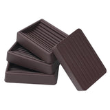 Maxbell 4 Pieces Furniture Coasters Rubber 3 inch Furniture Cups for Chair Bed Couch Brown