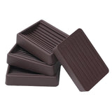 Maxbell 4 Pieces Furniture Coasters Rubber 3 inch Furniture Cups for Chair Bed Couch Brown