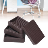 Maxbell 4 Pieces Furniture Coasters Rubber 3 inch Furniture Cups for Chair Bed Couch Brown