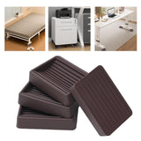 Maxbell 4 Pieces Furniture Coasters Rubber 3 inch Furniture Cups for Chair Bed Couch Brown