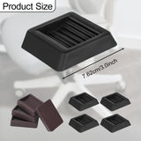 Maxbell 4 Pieces Furniture Coasters Rubber 3 inch Furniture Cups for Chair Bed Couch Black