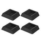 Maxbell 4 Pieces Furniture Coasters Rubber 3 inch Furniture Cups for Chair Bed Couch Black