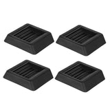 Maxbell 4 Pieces Furniture Coasters Rubber 3 inch Furniture Cups for Chair Bed Couch Black