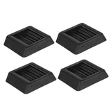 Maxbell 4 Pieces Furniture Coasters Rubber 3 inch Furniture Cups for Chair Bed Couch Black
