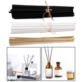 Maxbell 100Pcs Essential Oil Diffuser Fiber Sticks 3mmx25cm Multifunctional Handmade Black