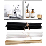 Maxbell 100Pcs Essential Oil Diffuser Fiber Sticks 3mmx25cm Multifunctional Handmade Black