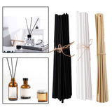 Maxbell 100Pcs Essential Oil Diffuser Fiber Sticks 3mmx25cm Multifunctional Handmade Black