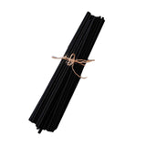 Maxbell 100Pcs Essential Oil Diffuser Fiber Sticks 3mmx25cm Multifunctional Handmade Black
