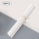 Maxbell 100Pcs Essential Oil Diffuser Fiber Sticks 3mmx25cm Multifunctional Handmade White