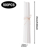 Maxbell 100Pcs Essential Oil Diffuser Fiber Sticks 3mmx25cm Multifunctional Handmade White