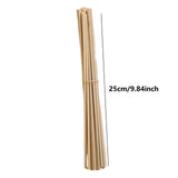 Maxbell 100Pcs Essential Oil Diffuser Fiber Sticks 3mmx25cm Multifunctional Handmade Wood Color