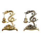 Maxbell Chinese Incense Burner Dragon Themed Hanging Furnace for Wedding Spa Office Gold