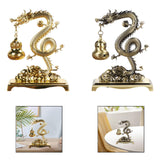 Maxbell Chinese Incense Burner Dragon Themed Hanging Furnace for Wedding Spa Office Gold