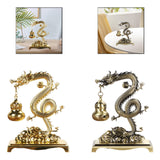 Maxbell Chinese Incense Burner Dragon Themed Hanging Furnace for Wedding Spa Office Gold