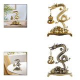 Maxbell Chinese Incense Burner Dragon Themed Hanging Furnace for Wedding Spa Office Gold
