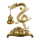 Maxbell Chinese Incense Burner Dragon Themed Hanging Furnace for Wedding Spa Office Gold