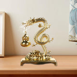 Maxbell Chinese Incense Burner Dragon Themed Hanging Furnace for Wedding Spa Office Gold