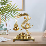 Maxbell Chinese Incense Burner Dragon Themed Hanging Furnace for Wedding Spa Office Gold