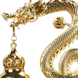 Maxbell Chinese Incense Burner Dragon Themed Hanging Furnace for Wedding Spa Office Gold