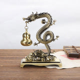 Maxbell Chinese Incense Burner Dragon Themed Hanging Furnace for Wedding Spa Office Bronze