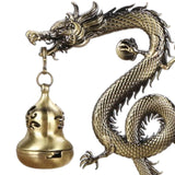Maxbell Chinese Incense Burner Dragon Themed Hanging Furnace for Wedding Spa Office Bronze