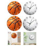 Maxbell Basketball Wall Clock Simple Round Wall Clock for Dining Room Hallway Office Orange 10 Inch