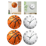 Maxbell Basketball Wall Clock Simple Round Wall Clock for Dining Room Hallway Office Orange 10 Inch