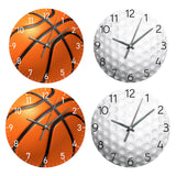 Maxbell Basketball Wall Clock Simple Round Wall Clock for Dining Room Hallway Office Orange 10 Inch