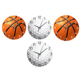 Maxbell Basketball Wall Clock Simple Round Wall Clock for Dining Room Hallway Office Orange 10 Inch