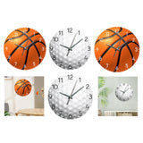 Maxbell Basketball Wall Clock Simple Round Wall Clock for Dining Room Hallway Office Orange 10 Inch