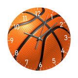 Maxbell Basketball Wall Clock Simple Round Wall Clock for Dining Room Hallway Office Orange 10 Inch