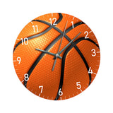 Maxbell Basketball Wall Clock Simple Round Wall Clock for Dining Room Hallway Office Orange 10 Inch