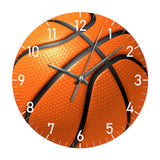 Maxbell Basketball Wall Clock Simple Round Wall Clock for Dining Room Hallway Office Orange 12 Inch