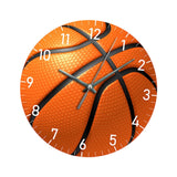 Maxbell Basketball Wall Clock Simple Round Wall Clock for Dining Room Hallway Office Orange 12 Inch