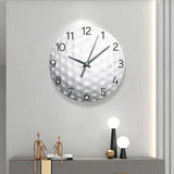 Maxbell Basketball Wall Clock Simple Round Wall Clock for Dining Room Hallway Office White 12 Inch