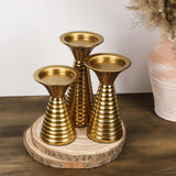 Maxbell Golden Candle Holder Elegant Portable Candlestick for Parties Dinner Wedding S