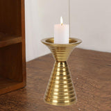 Maxbell Golden Candle Holder Elegant Portable Candlestick for Parties Dinner Wedding S