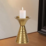 Maxbell Golden Candle Holder Elegant Portable Candlestick for Parties Dinner Wedding S