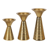 Maxbell Golden Candle Holder Elegant Portable Candlestick for Parties Dinner Wedding S